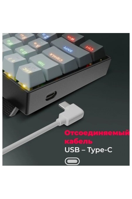 Клаиатура Redragon Fizz RT RU RGB RT (72300) (черный) 4