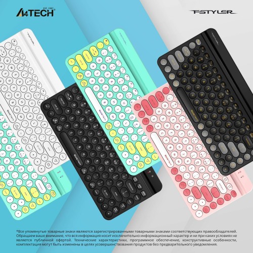 Клавиатура A4Tech Fstyler FBK30 (белый) 9