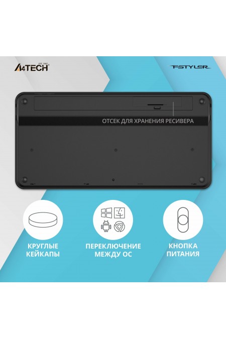 Клавиатура A4Tech Fstyler FBK30 (черный) 1