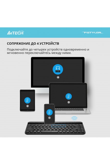 Клавиатура A4Tech Fstyler FBK30 (черный) 4