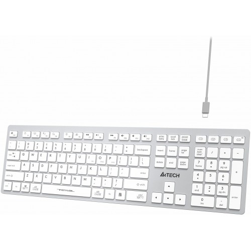 Клавиатура A4Tech Fstyler FBX50C (белый) 3