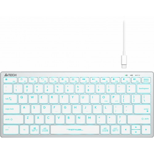 Клавиатура A4Tech Fstyler FX61 (белый/синий) 