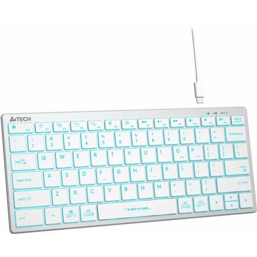 Клавиатура A4Tech Fstyler FX61 (белый/синий) 1