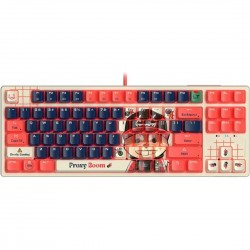 Клавиатура Bloody AT87 Proxy Boom (бежевый/красный)
