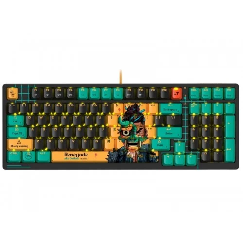 Клавиатура Bloody AT98 Renegade (черный/зеленый) 2