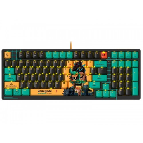 Клавиатура Bloody AT98 Renegade (черный/зеленый) 3