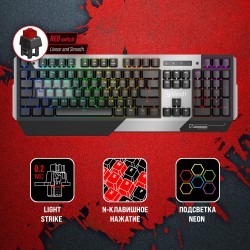 Клавиатура Bloody B865N (серый/черный)