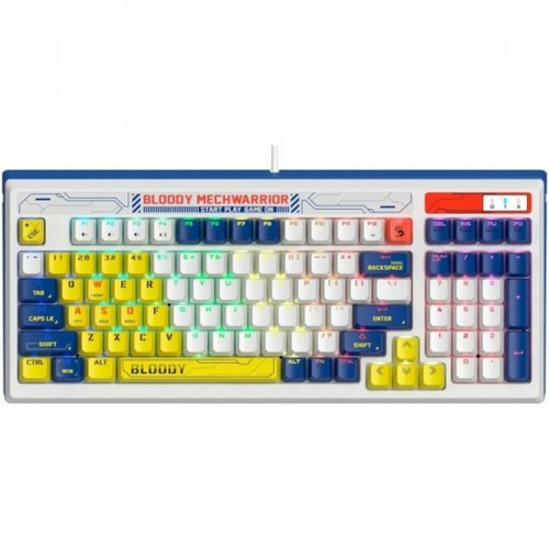 Клавиатура Bloody B950 (белый/синий) 