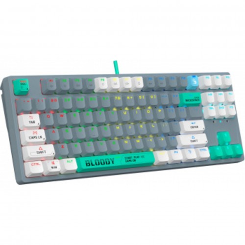 Клавиатура Bloody S87 Energy (серый/зеленый) 3