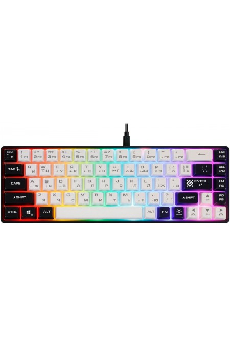 Клавиатура Defender Aris GK-349 RU (45349) (белый/черный) 