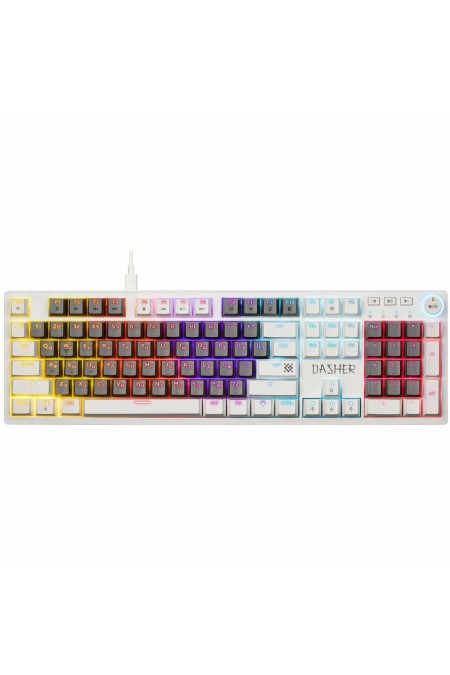 Клавиатура Defender Dasher GK-472 RU (45473) (серый/белый) 