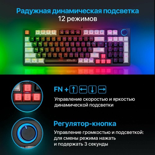 Клавиатура Defender Hawk GK-418 (45419) (черный/белый) 9