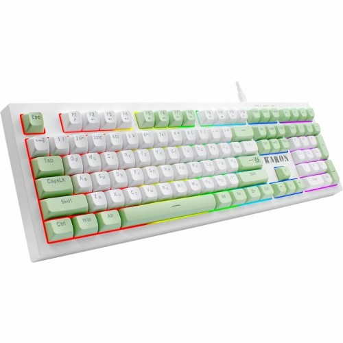 Клавиатура Defender Karon GK-129 RU (45129) (белый/зеленый) 1
