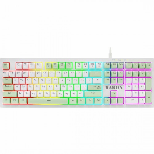 Клавиатура Defender Karon GK-129 RU (45129) (белый/зеленый) 2