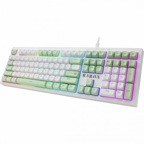 Клавиатура Defender Karon GK-129 RU (45129) (белый/зеленый) 5