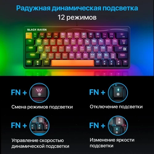Клавиатура Defender Raven GK-417 (черный) 2