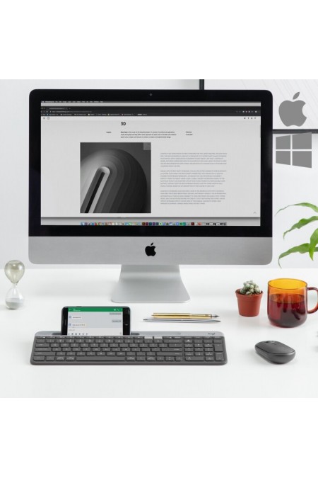 Клавиатура Logitech Wireless Bluetooth Keyboard K580 (темно-серый) 5