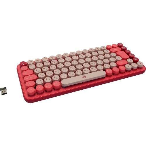Клавиатура Logitech Wireless Keyboard POP Keys Heartbreaker Rose (розовый) 5