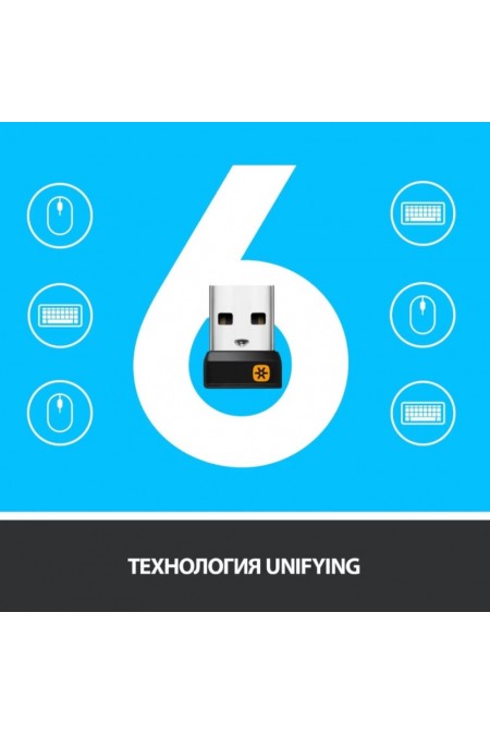 Клавиатура Logitech Wireless Touch Keyboard K400 Plus USB (черный) 8