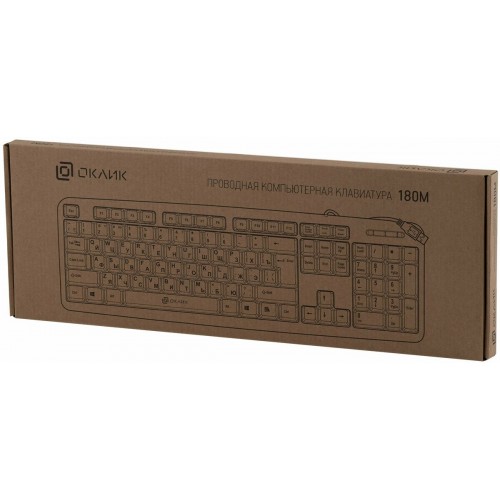 Клавиатура Oklick 180M USB (черный) 5