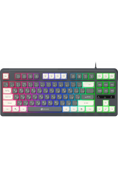 Клавиатура Oklick 711G (серый/белый) 
