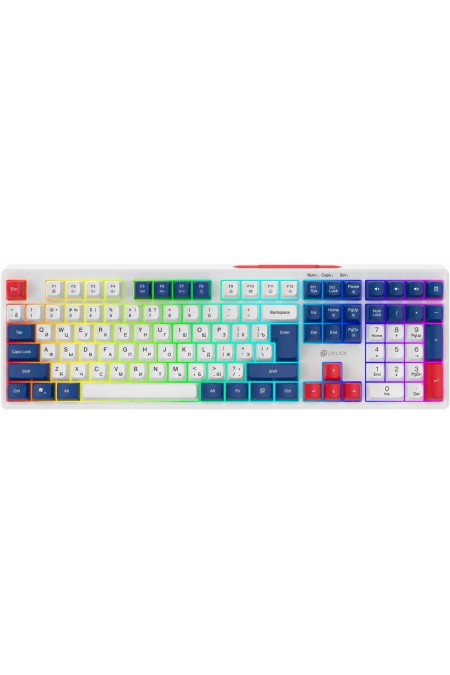 Клавиатура Oklick 725G (белый/красный) 