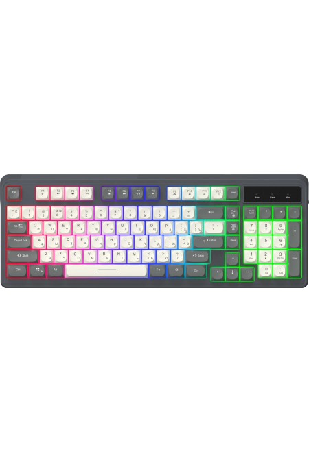 Клавиатура OKLICK 731G (серый/белый) 