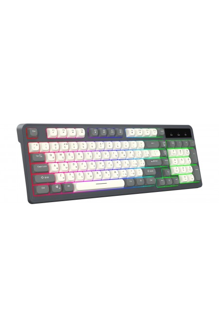 Клавиатура OKLICK 731G (серый/белый) 2