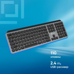 Клавиатура Oklick K859W (серый/черный)