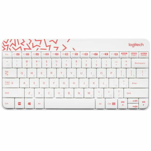 Комплект Logitech MK240 Nano (белый/красный) 1