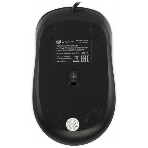 Мышь Oklick 310M (черный/красный) 1