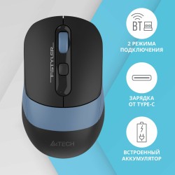 Беспроводная мышь A4Tech Fstyler FB10C (черный/синий)