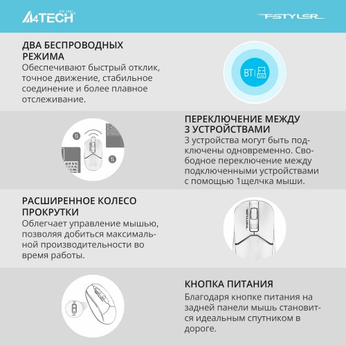 Беспроводная мышь A4Tech Fstyler FB12 (черный) 2