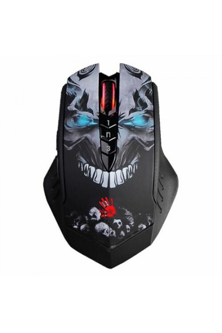 Беспроводная мышь Bloody R80 Plus Skull (черный/рисунок) 