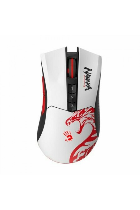 Беспроводная мышь Bloody R90 Plus Naraka (белый/рисунок) 