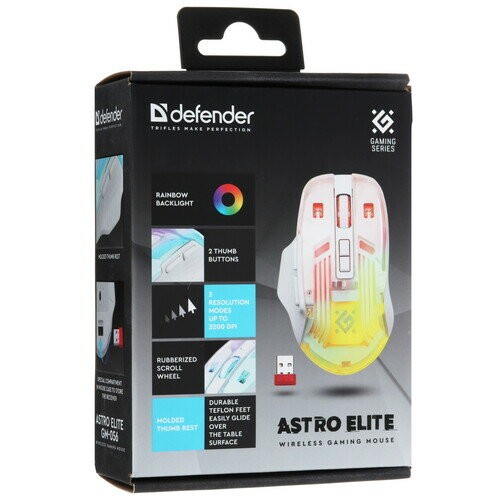 Беспроводная мышь Defender Astro Elite GM-056 (52056) (белый) 9
