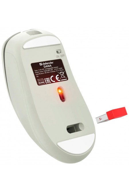 Беспроводная мышь Defender Dana MB-266 (белый/серый) 2