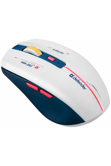 Беспроводная мышь Defender Dila MM-282 (52282) (белый/синий) 3