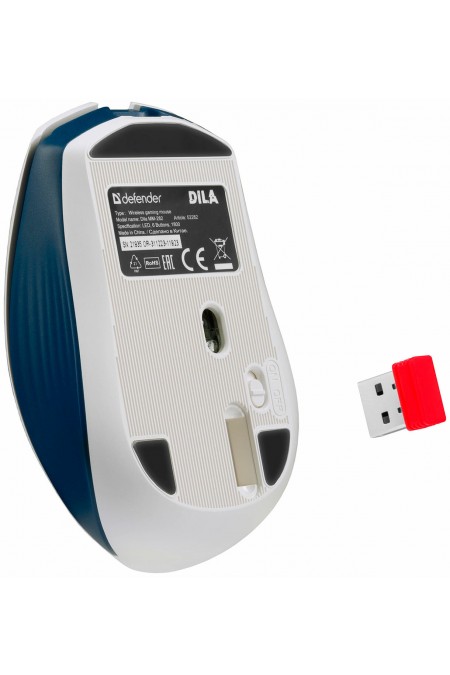 Беспроводная мышь Defender Dila MM-282 (52282) (белый/синий) 5