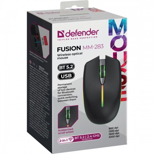 Беспроводная мышь Defender Fusion MM-283 (52283) (черный) 1