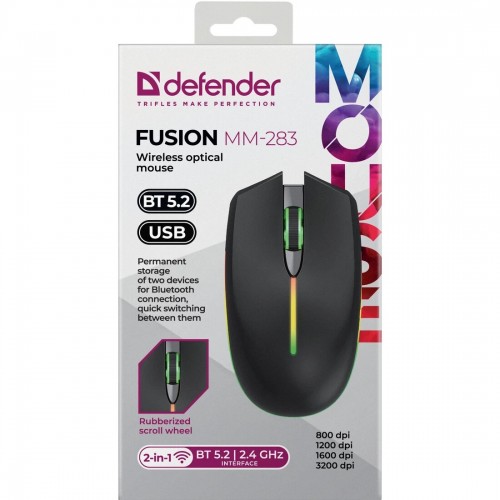 Беспроводная мышь Defender Fusion MM-283 (52283) (черный) 2