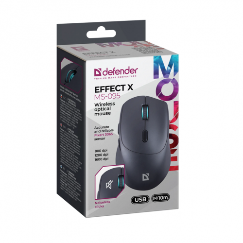 Беспроводная мышь Defender MS-095 (черный) 2