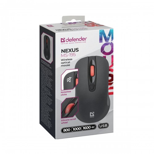 Беспроводная мышь Defender Nexus MS-195 (черный) 1
