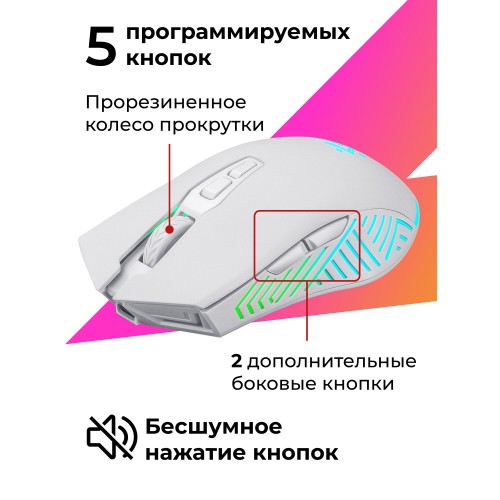 Беспроводная мышь Defender Pandora GM-502 (белый) 2
