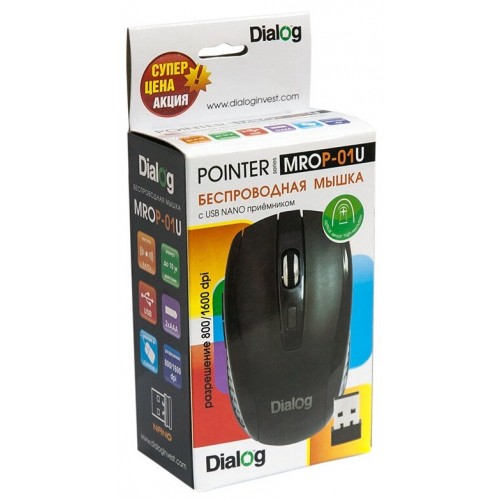 Беспроводная мышь Dialog MROP-01U (черный) 1
