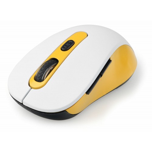 Беспроводная мышь Gembird MUSW-221 (белый/желтый) 