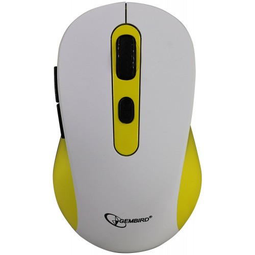 Беспроводная мышь Gembird MUSW-221 (белый/желтый) 3