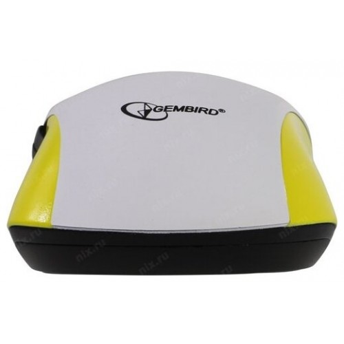 Беспроводная мышь Gembird MUSW-221 (белый/желтый) 7
