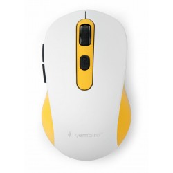 Беспроводная мышь Gembird MUSW-221 (белый/желтый)