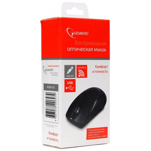 Беспроводная мышь Gembird MUSW-320 USB (черный) 4